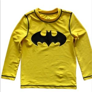 Batman yellow long sleeve swim shirt